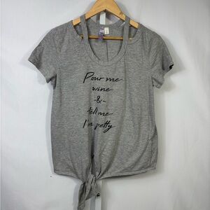 Alpine Gray Women's Tie-Front Tee